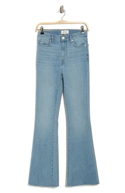 Frame Le Easy High Waist Raw Hem Flare Jeans In Wilson Raw After