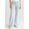 Frame Le Easy Released Fray Hem Flare Jeans In Clarity