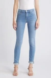 Frame Le Garcon Cropped Mid-rise Boyfriend Jeans In Blue