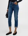 Frame Le Garcon Cropped Boyfriend Jeans In Othello