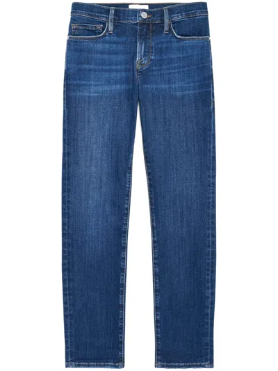 Frame Le Garcon Cropped Jeans In Blue