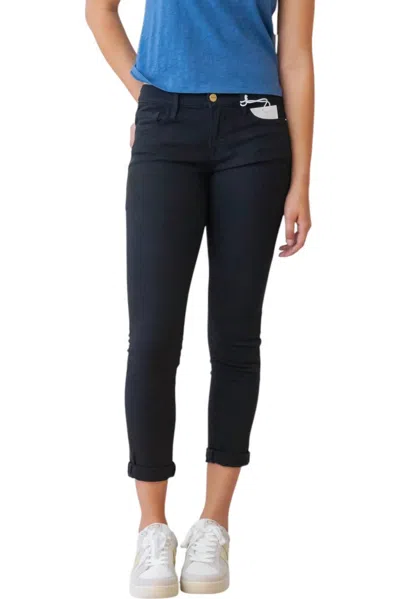 Frame Le Garcon Jeans In Noir In Black