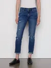 Frame Le Garcon Mid-rise Boyfriend Jeans In Eaton In Blue