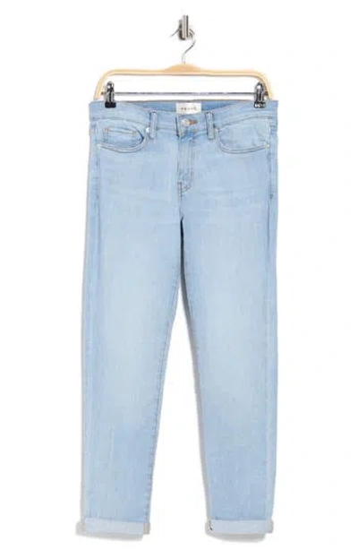 Frame Le Garcon Mid Rise Crop Boyfriend Jeans In Blue