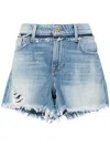 Frame Le Garçon Shorts In Blue