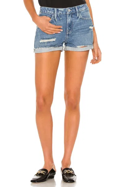 Frame Le Grand Garcon Short In Montgrove Rips In Blue