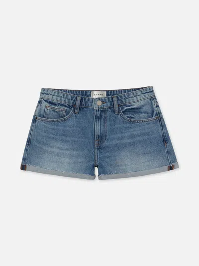 Frame Le Grand Garcon Shorts In Blue