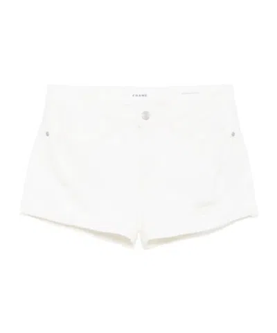 Frame Le Grand Garcon Shorts In White