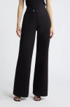 Frame Le Hardy High Waist Wide Leg Pants In Black