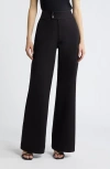 Frame Le Hardy High Waist Wide Leg Pants In Black