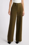 Frame Le Hardy High Waist Wide Leg Pants In Rich Military