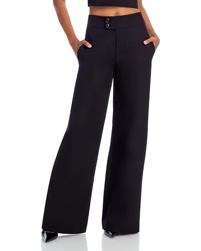 Frame Jet Set Wide-leg Pants In Black