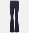 Frame High-rise Bootcut Cropped Jeans In Blue
