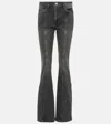 Frame Le High Flare High-rise Flared Jeans In Black