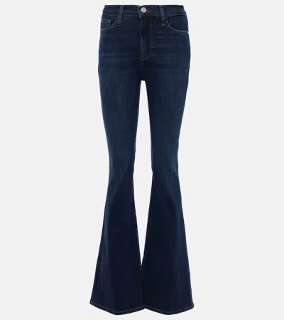 Frame Le High Flare Jeans In Blue