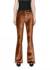 Frame Le High Flare Jean In Bronze Velvet In Brown