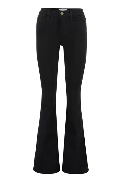 Frame Le High Flare Jeans In Black
