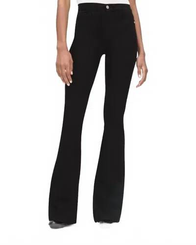Frame Le High Flare Jeans In Film Noir In Black