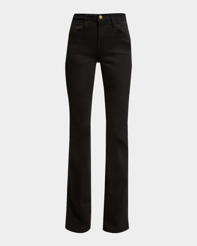 Frame Le High Flare Jeans In Noir