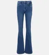 Frame Le High Flare Mid-rise Jeans In Blue