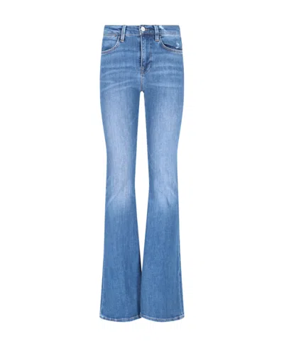 Frame Le High Flared Jeans In Blue