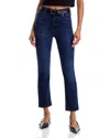 Frame Le High High Rise Ankle Straight Jeans In Dante In Dante