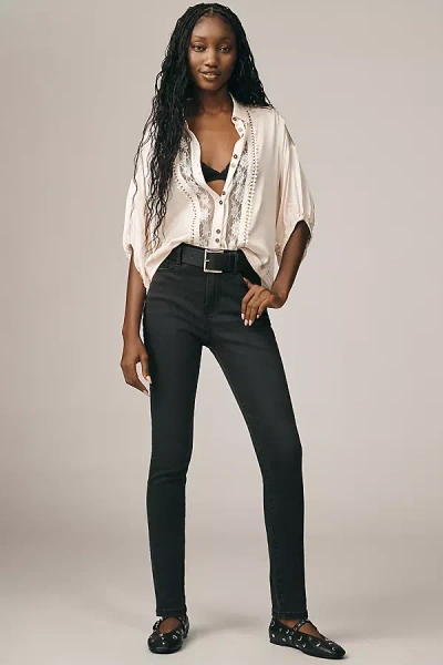 Frame Le High High-rise Skinny Jeans In Black
