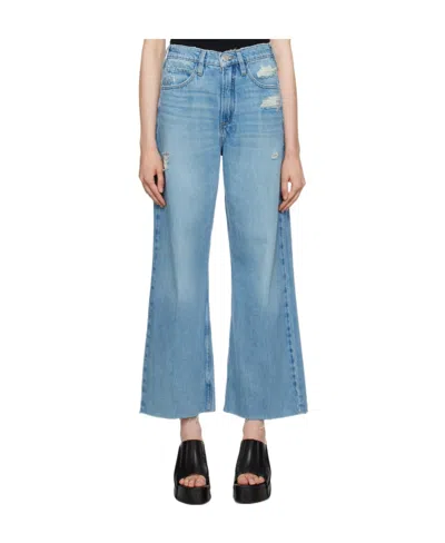 Frame Le High 'n' Tight High-waisted Wide-leg Jeans In Blue