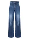 Frame Straight Trousers With Front And Back Pockets