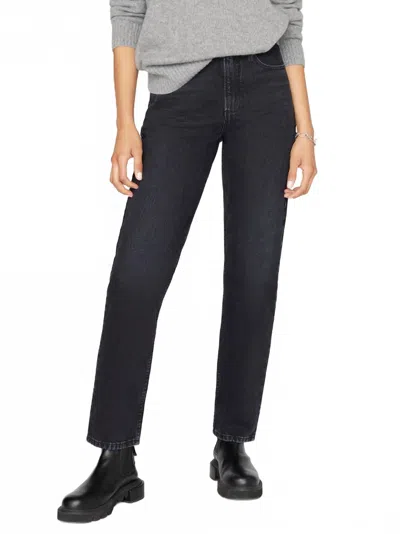 Frame Le High N Tight Straight Jeans In Inkwell In Black