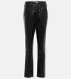 Frame Black 'le High 'n' Tight' Leather Pants In Noir
