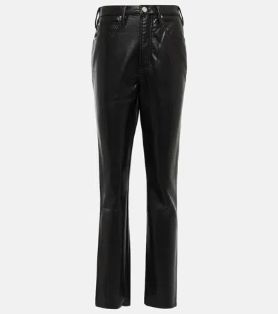 Frame Black 'le High 'n' Tight' Leather Pants In Noir