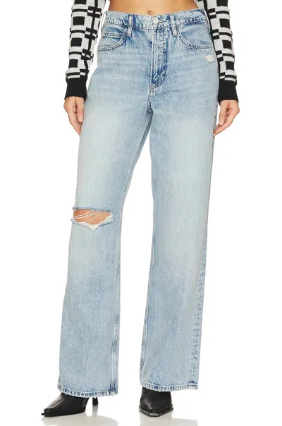 Frame Le High N Tight Wide Leg Jean In Bilson Rips In Blue