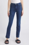 Frame Le High Ripped Straight Leg Jeans In Calvin