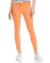 Frame Le High Rise Frayed Raw Edge Skinny Jeans In Orange In Orange