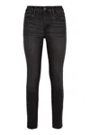 Frame Le Skinny De Jeanne Ankle Skinny Jeans In Black