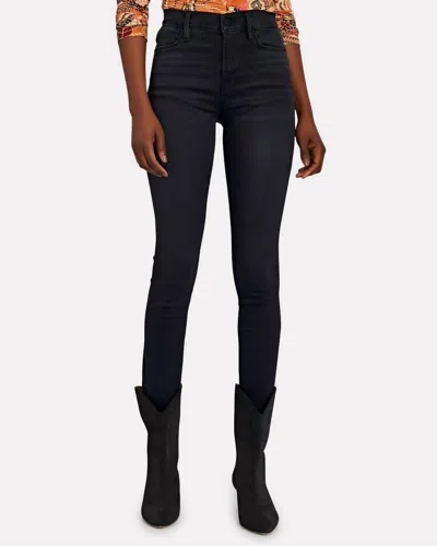 Frame Le High Skinny Jeans In Billups Chew In Black