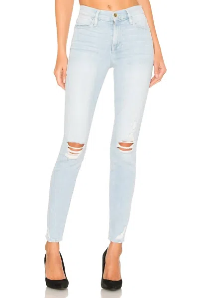 Frame Le High Skinny Jeans In Rush In Blue