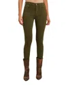 Frame Le High Skinny Jeans In Washed Army Green In Multi