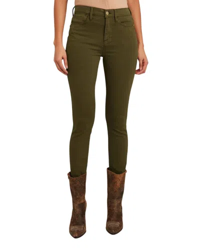 Frame Le High Skinny Jeans In Washed Army Green In Multi