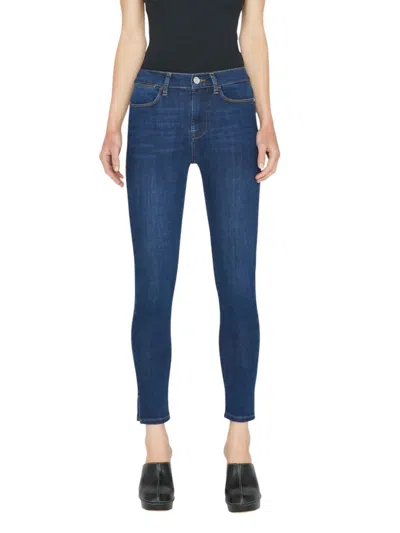 Frame Le High Skinny Outseam Slit Jean In Majesty
