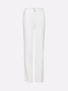 Frame Le High Straight Cascade Raw Hem Jeans In White