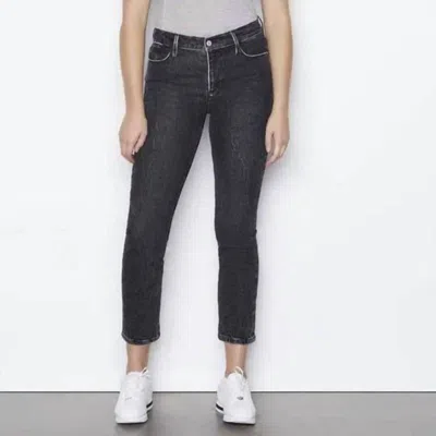 Frame Le High Straight Jean In Black