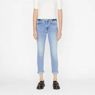 Frame Le High Straight Jean In Blue