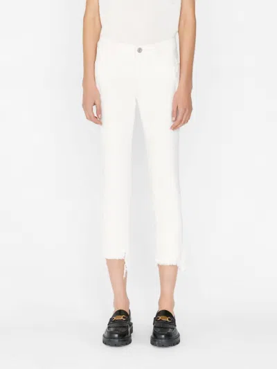 Frame Le High Straight Jean In Au Natural Laskey In White