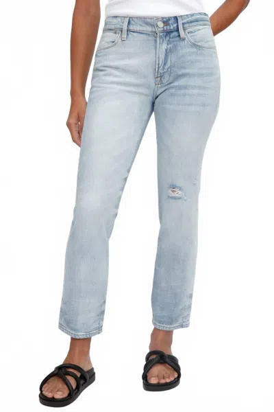 Frame Le High Straight Jean In Winslow In Blue