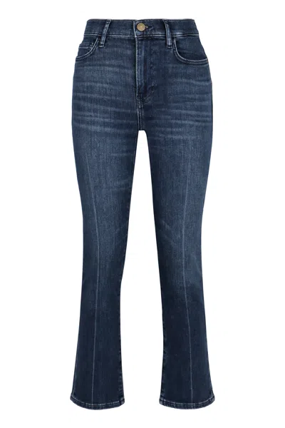 Frame Le High Straight Jeans In Blue