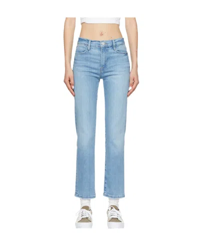 Frame Le High Straight Jeans In Blue