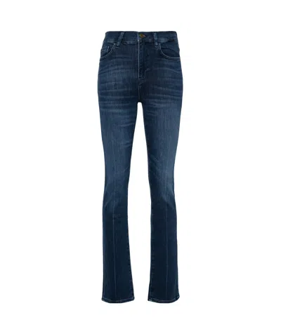 Frame Le High Straight Jeans In Blue