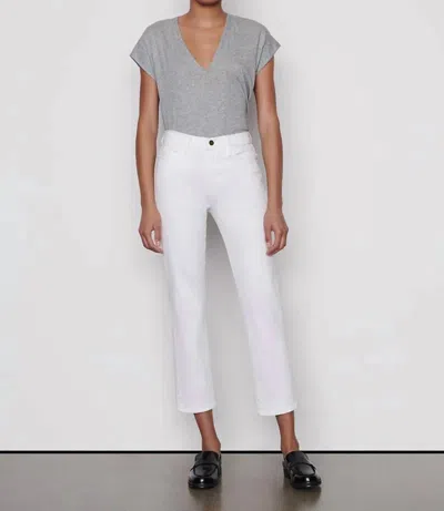 Frame Le High Straight Jeans In Blanc